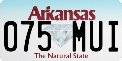AR license plate 075MUI