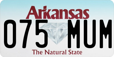 AR license plate 075MUM