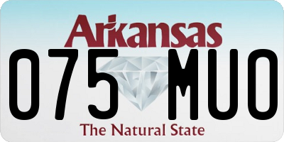AR license plate 075MUO