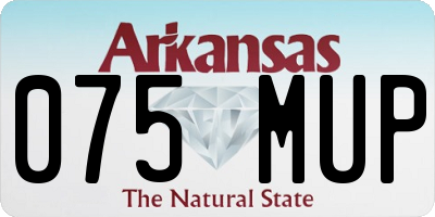 AR license plate 075MUP