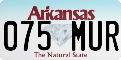 AR license plate 075MUR
