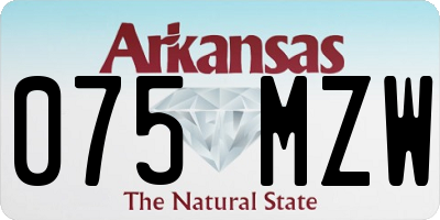 AR license plate 075MZW