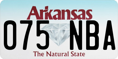 AR license plate 075NBA
