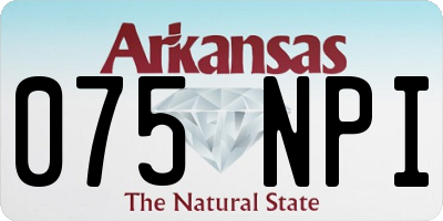 AR license plate 075NPI