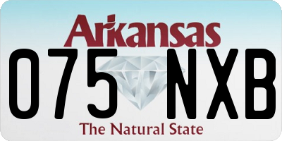 AR license plate 075NXB