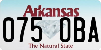 AR license plate 075OBA