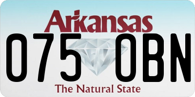 AR license plate 075OBN