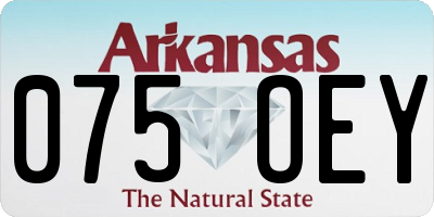 AR license plate 075OEY