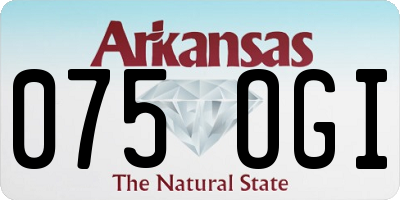 AR license plate 075OGI