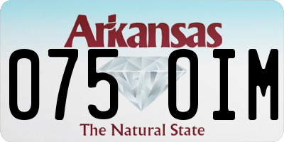 AR license plate 075OIM