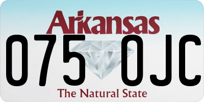 AR license plate 075OJC