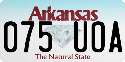 AR license plate 075UOA