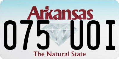 AR license plate 075UOI