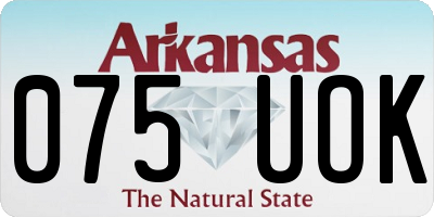 AR license plate 075UOK