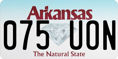AR license plate 075UON