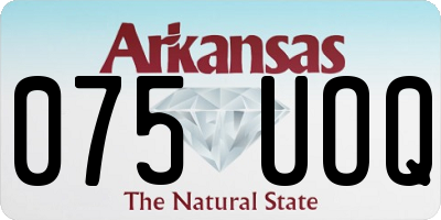 AR license plate 075UOQ