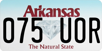 AR license plate 075UOR