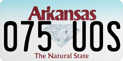 AR license plate 075UOS