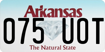 AR license plate 075UOT