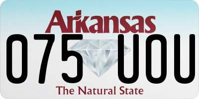 AR license plate 075UOU