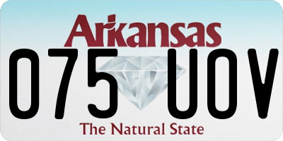 AR license plate 075UOV