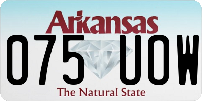 AR license plate 075UOW