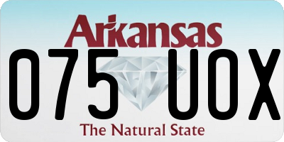 AR license plate 075UOX