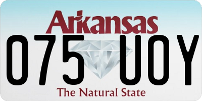 AR license plate 075UOY