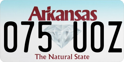 AR license plate 075UOZ