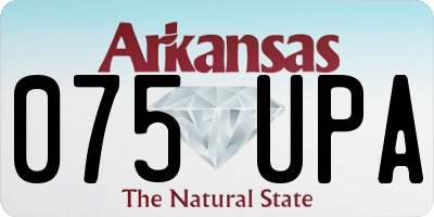 AR license plate 075UPA