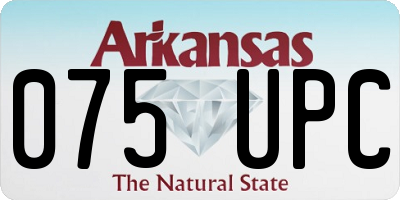 AR license plate 075UPC