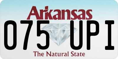 AR license plate 075UPI
