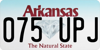 AR license plate 075UPJ