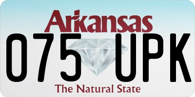 AR license plate 075UPK
