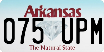 AR license plate 075UPM