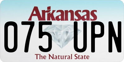 AR license plate 075UPN