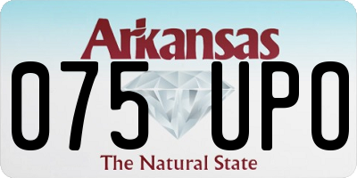 AR license plate 075UPO