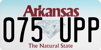 AR license plate 075UPP