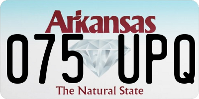 AR license plate 075UPQ