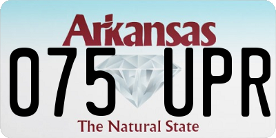 AR license plate 075UPR