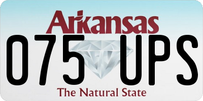 AR license plate 075UPS