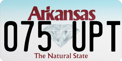 AR license plate 075UPT