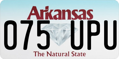 AR license plate 075UPU
