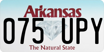 AR license plate 075UPY