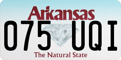 AR license plate 075UQI