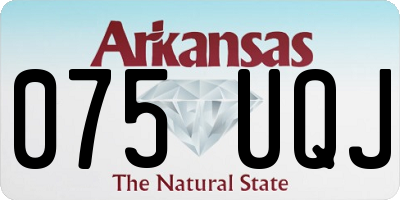 AR license plate 075UQJ