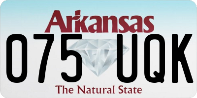 AR license plate 075UQK