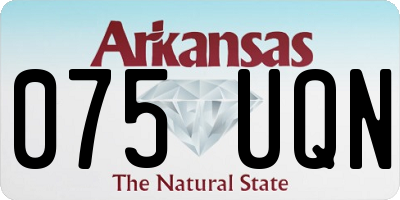 AR license plate 075UQN