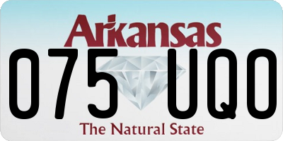 AR license plate 075UQO