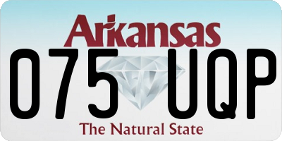 AR license plate 075UQP